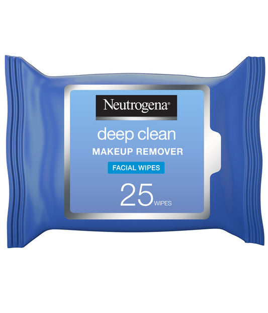 Neutrogena Makeup Remover Facial Wipes Deep Clean Pack Of 25 Wipes