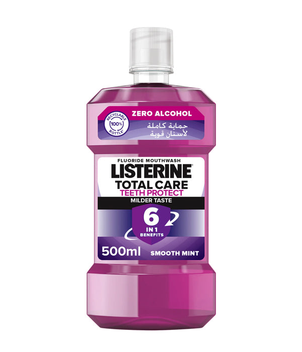 Listerine Mouthwash Total Care Zero Alcohol Smooth Mint 500ml